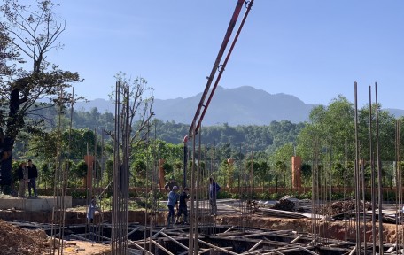 Tháng 11 - Tiến độ xây dựng khuôn viên biệt thự 2000m2 